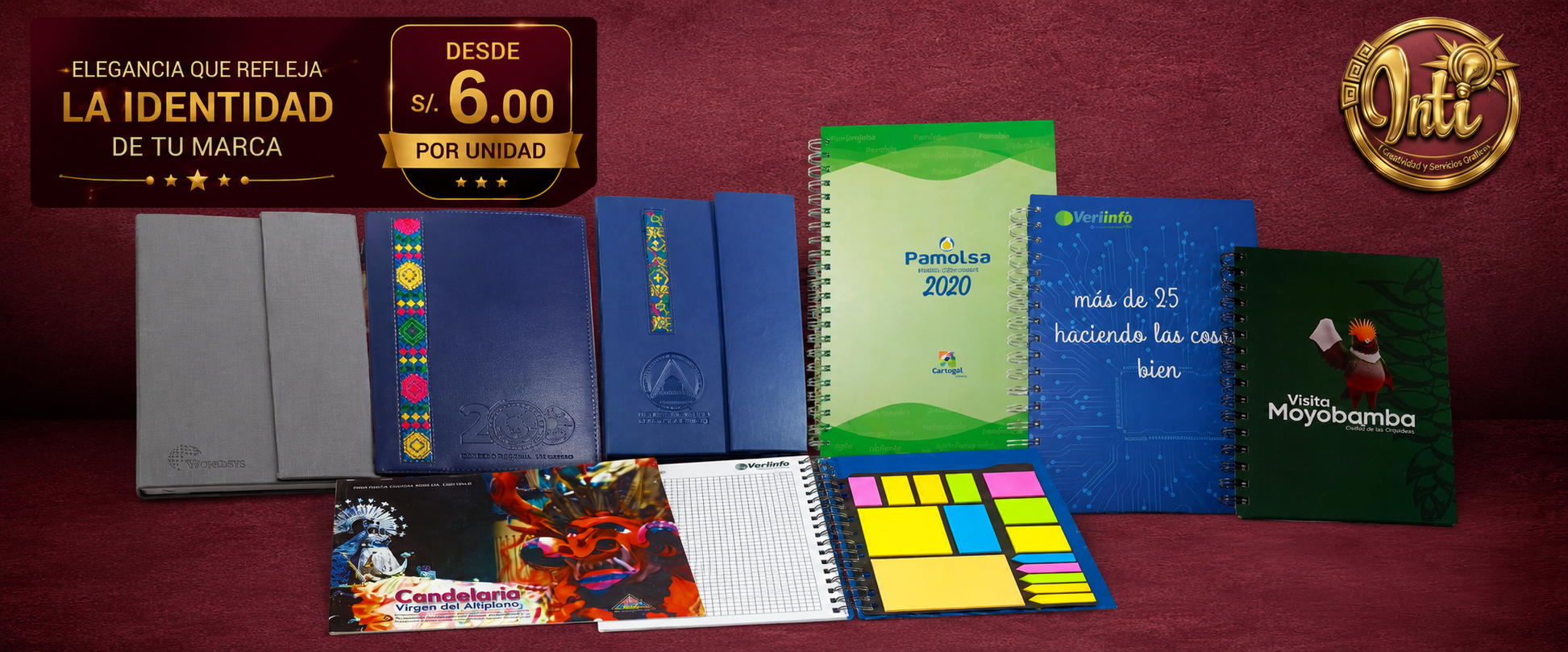 Cuadernos publicitarios, cuadernos corporativos, agendas